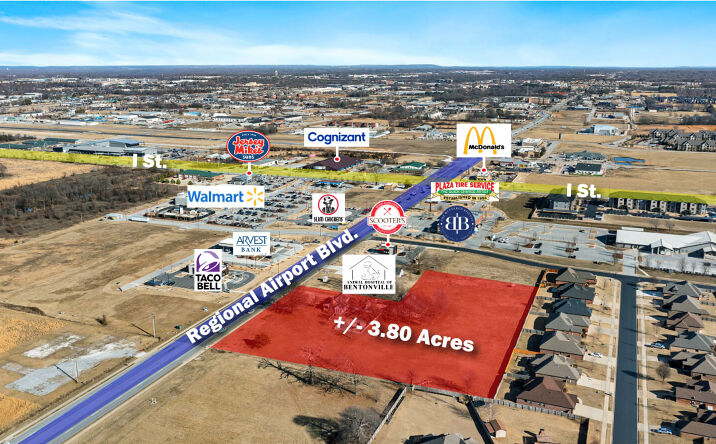 Pictures of Land property located at 1261 SW Regional Airport Blvd, Bentonville, AR 72712 for sales - image #1