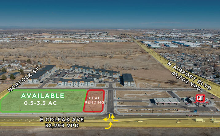 Pictures of Land property located at NWC Colfax Ave & Airport Blvd, Aurora, CO 80011 for sales - image #1