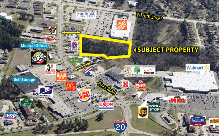 Pictures of Land property located at Pines Rd, Shreveport, LA 71129 for sales - image #1