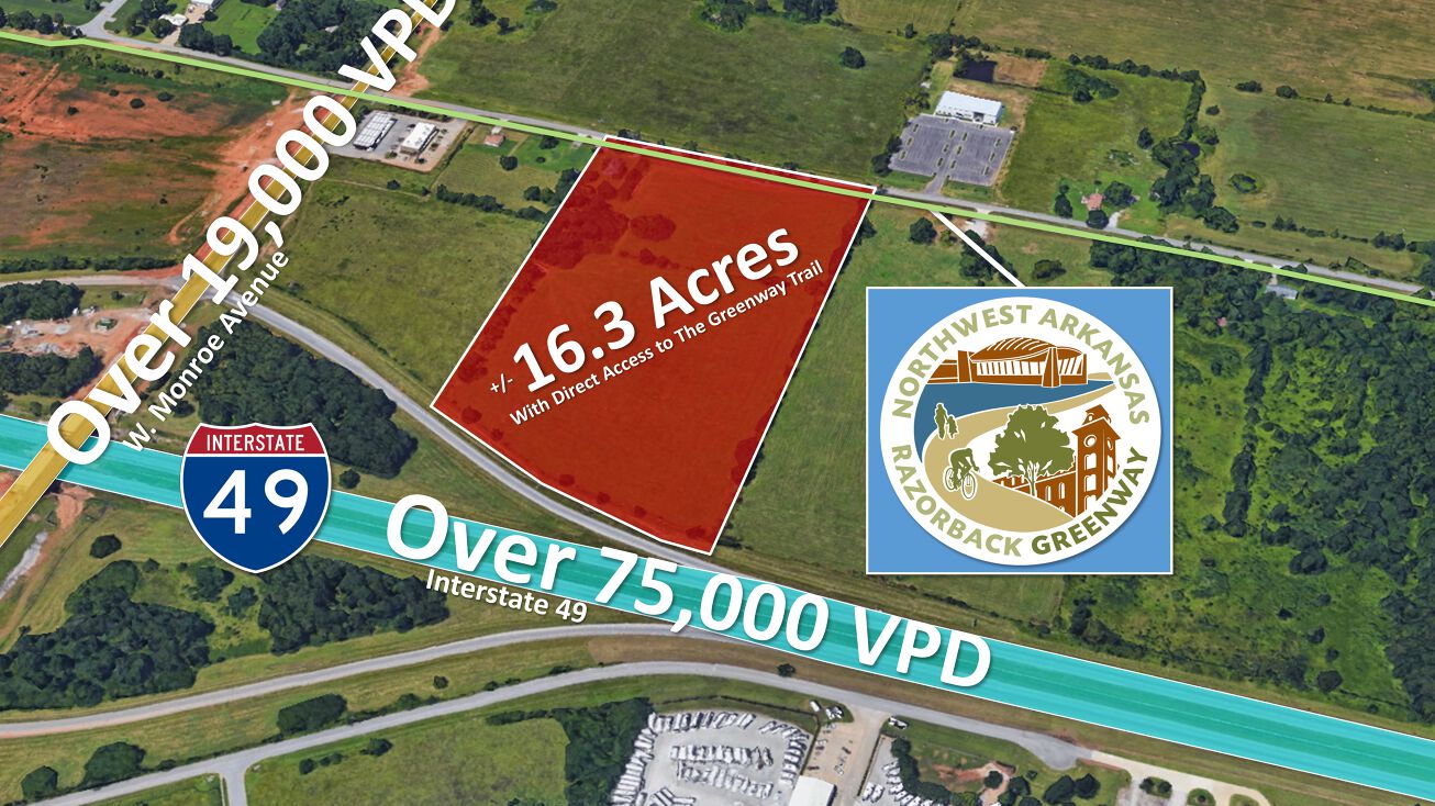 203 N. Goad Springs, Lowell, AR 72745 Land for Sale Prime +/ 16.3