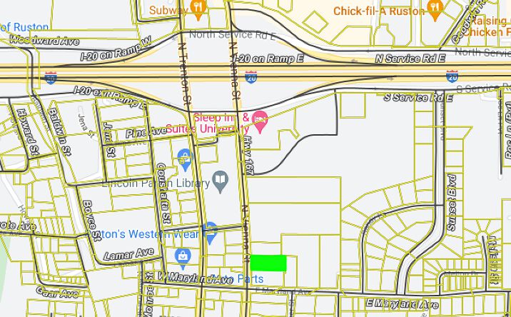 Pictures of Land property located at 806 N Vienna St, Ruston, LA 71270 for sales - image #1