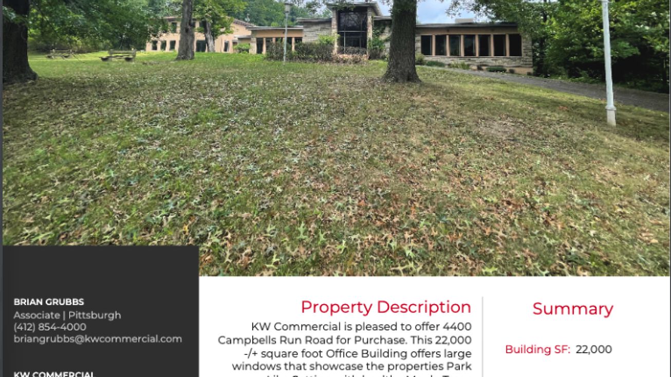 4400 Campbells Run Rd, Pittsburgh, PA 15205 Office Property for Sale