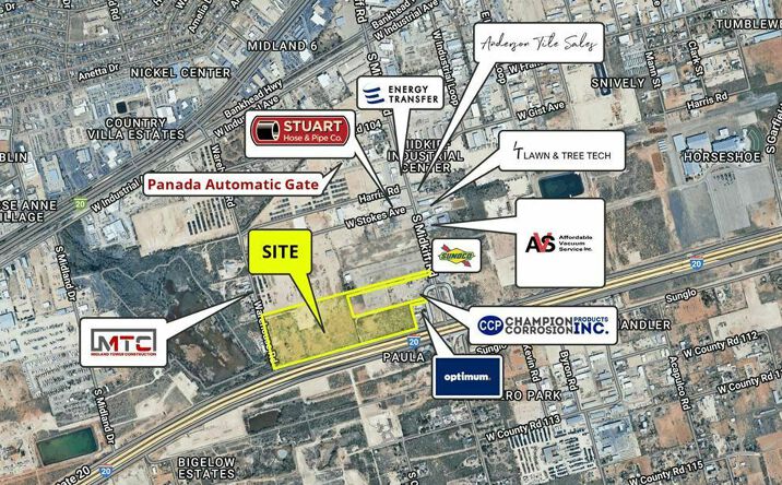 Pictures of Land property located at I-20 and Warehouse Rd, Midland, TX 79703 for sales - image #1