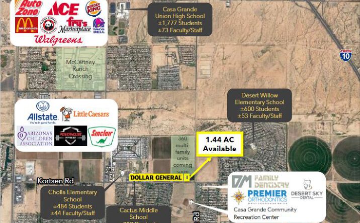 Pictures of Land property located at NWC Kortsen Rd & Peart Rd, Casa Grande, AZ 85122 for sales - image #1