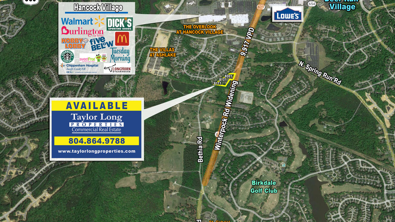 8001, 8101, 8111 Bethian Road, Chesterfield, VA 23832 Land for Sale