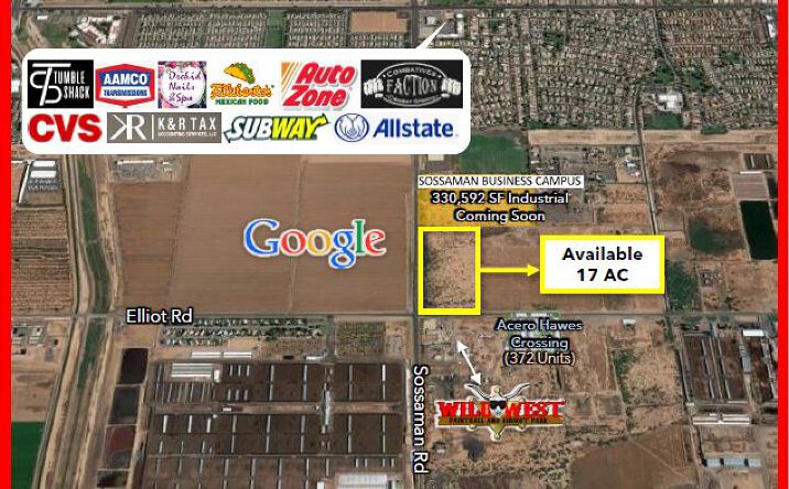 Pictures of Land property located at NEC Elliot & Sossaman, Mesa, AZ 85275 for sales - image #1