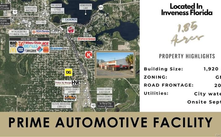 Pictures of Special Purpose property located at 3109 S Florida Avenue, Inverness, FL 34450 for sales - image #1