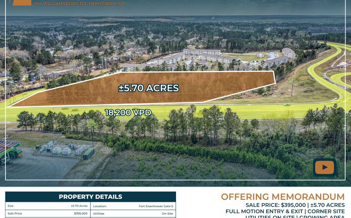 Pictures of Land property located at 104 Williamsburg Dr, Hephzibah, GA 30815 for sales - image #1