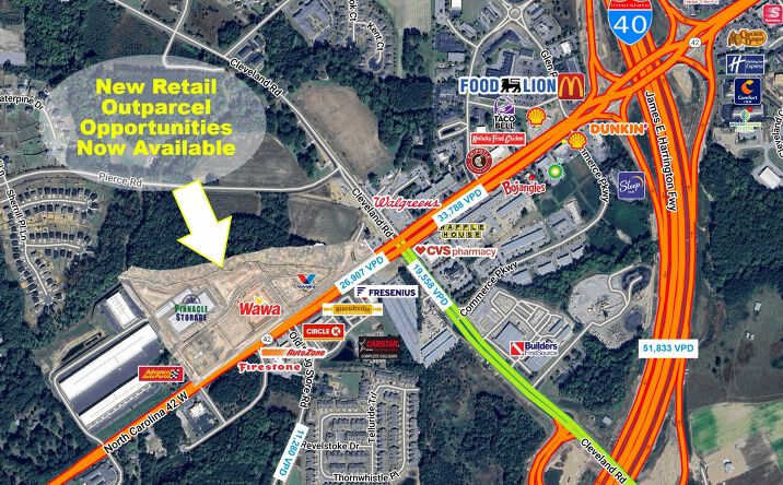 Pictures of Office, Retail property located at NC HWY 42 & Old Drugstore Rd, Garner, NC 27529 for sales - image #1