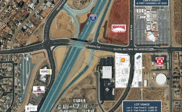 Pictures of Retail, Land property located at SWC Nisqualli Rd & Mariposa Rd, Victorville, CA 92395 for sales - image #1