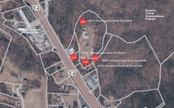 Pictures of Industrial, Land, Special Purpose property located at 1650, 1670, 1678, and 1680 S. Solomons Island Road, Prince Frederick, MD 20678 for sales - image #1
