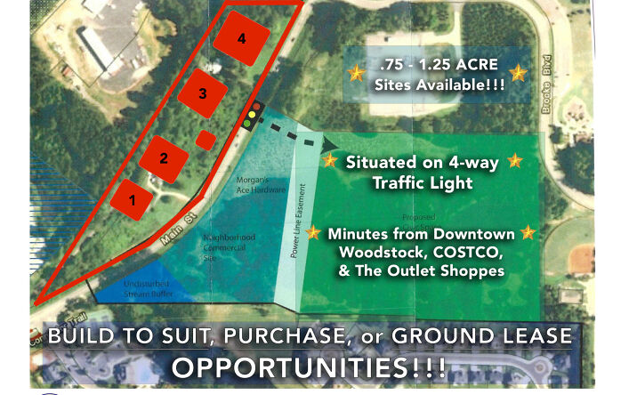 Pictures of Retail, Office, Industrial, Mixed Use, Land property located at 7330 Main St, Woodstock, GA 30188, 7338 Main St, Woodstock, GA 30188 for sales - image #1