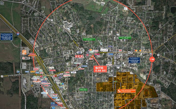 Pictures of Land property located at 1537 11th St, Huntsville, TX 77340 for sales - image #1