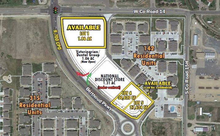 Pictures of Land property located at SEC W CO ROAD 14 & BERTHOUD PKWY, Campion, CO 80537 for sales - image #1