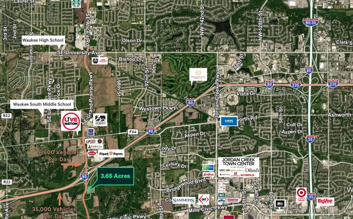 Pictures of Land property located at Wendover Road & Grand Prairie Parkway, Waukee, IA 50263 for sales - image #1