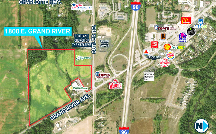 Pictures of Land property located at 1800 E Grand River Ave, Portland, MI 48875 for sales - image #1