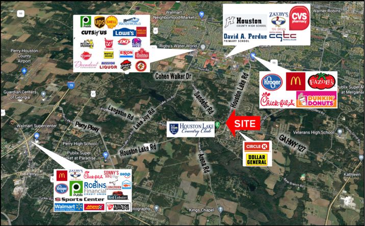 Pictures of Land property located at Houston Lake Road & Sandefur Road, Kathleen, GA 31047 for sales - image #1