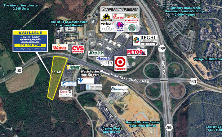 Pictures of Land property located at 15601 Midlothian Turnpike, Midlothian, VA 23113 for sales - image #1