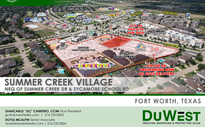 Pictures of Land, Retail property located at NEQ Summer Creek Dr & Sycamore School Rd, Fort Worth, Fort Worth, TX 76123 for sales - image #1