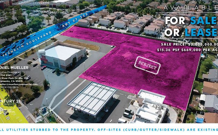 Pictures of Land property located at Mack Road and Franklin Boulevard, Sacramento, CA 95823 for sales - image #1