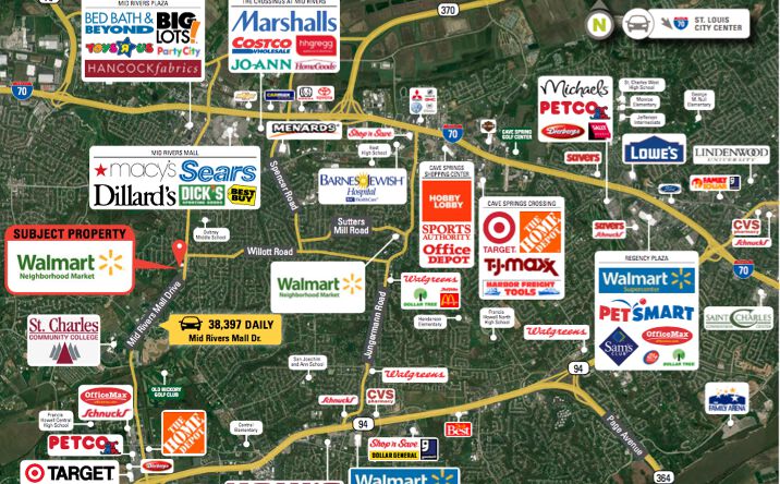 Mid Rivers Mall Store Map 3031 Mid River Mall Dr, St. Peters, MO 63376 | Crexi.com