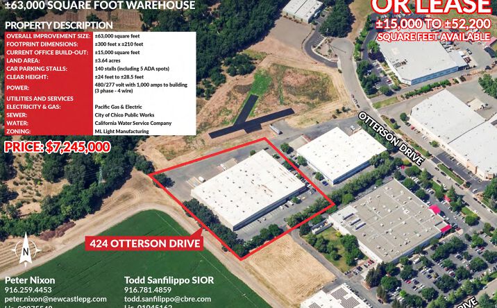 Warehouses for Sale in Chico, CA | Crexi