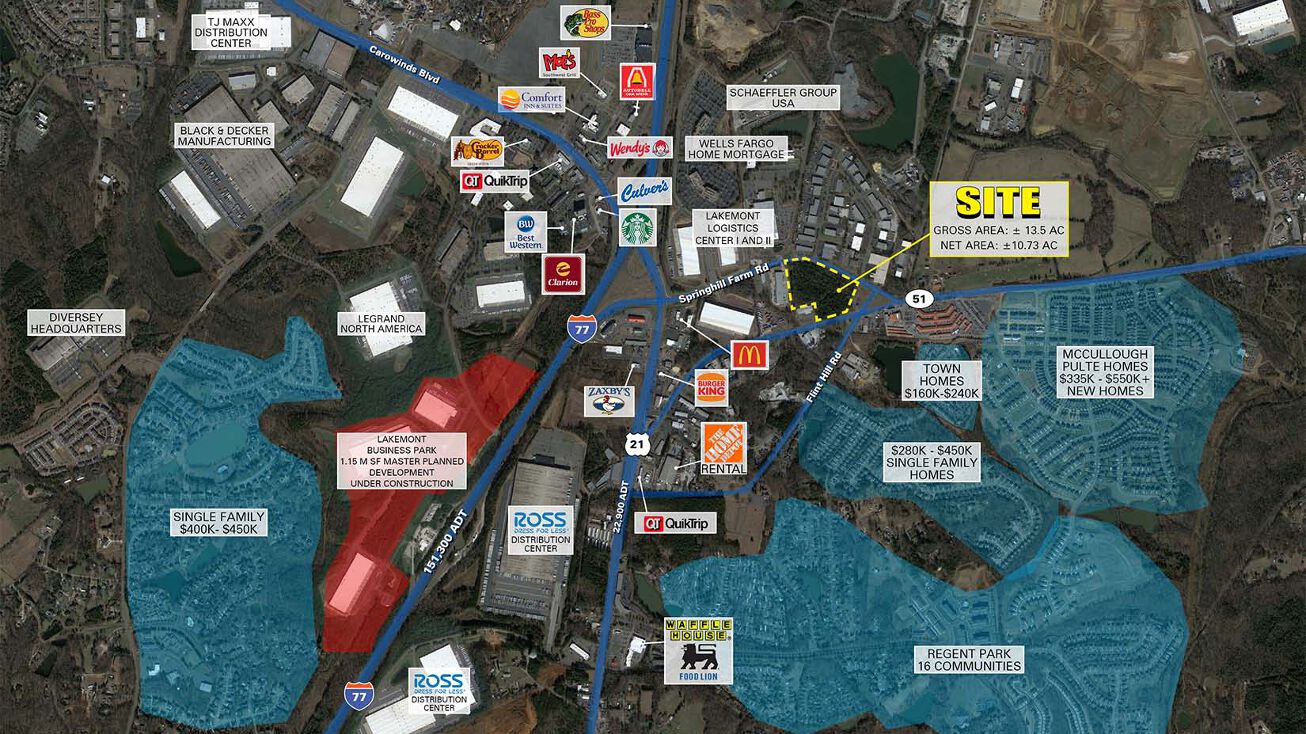 Springhill Farm Rd & Hwy 51, Fort Mill, SC 29715 Land for Sale