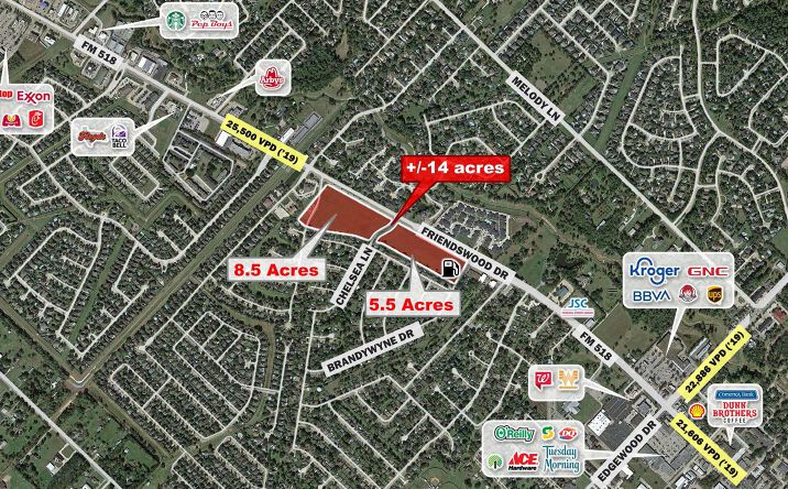 Pictures of Land property located at FM 518 & Chelsea Ln, Friendswood, TX 77546 for sales - image #1