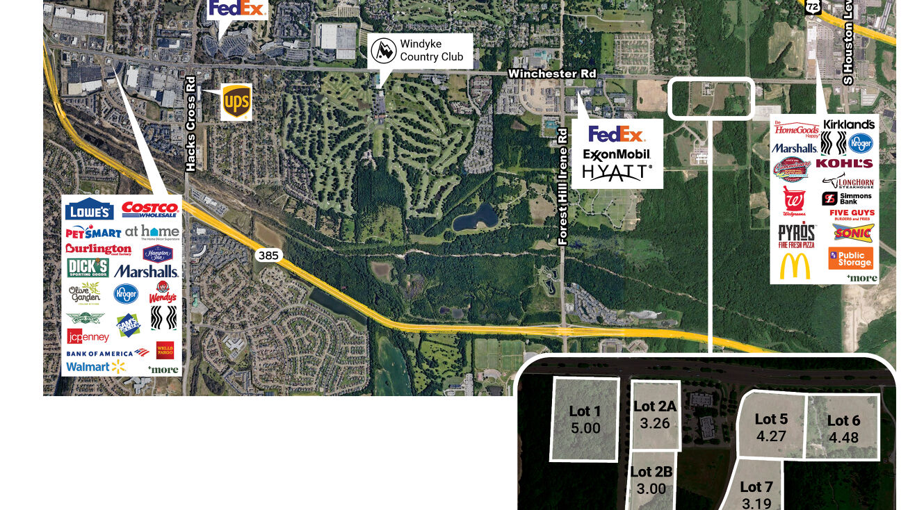 Winchester and Crestwyn Hill, Collierville, TN 38125 Land for Sale