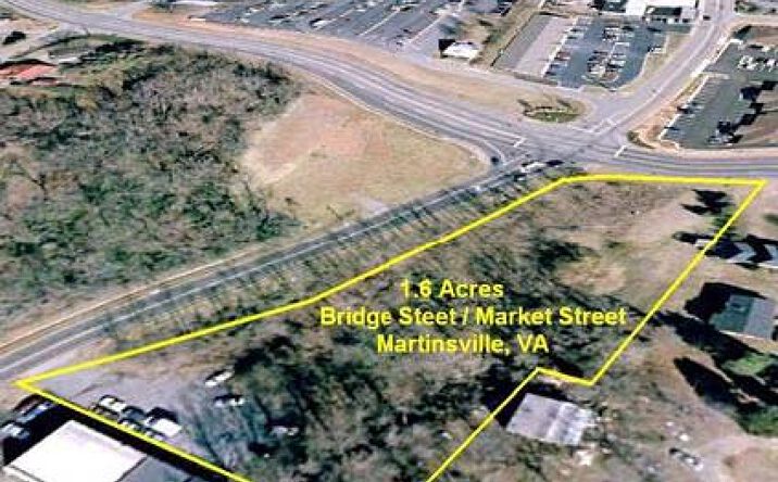 Pictures of Land, Mixed Use, Multifamily, Office, Retail property located at Bridge Street and Market Street, Martinsville, VA 24112 for sales - image #1