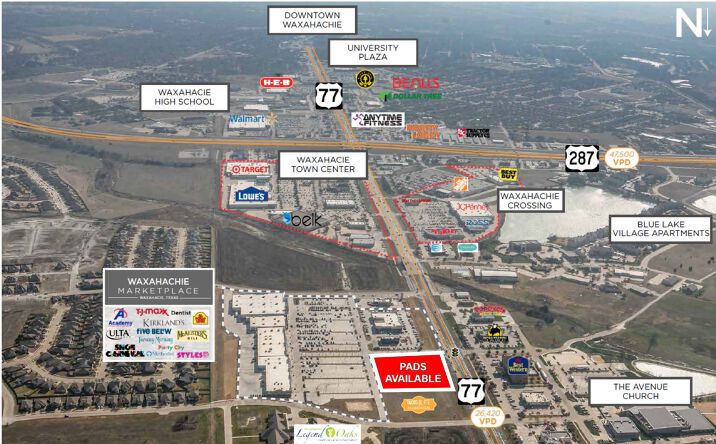 Pictures of Land property located at 1700 N Hwy 77, Waxahachie, TX 75165 for sales - image #1