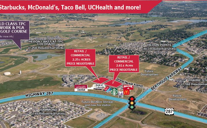 Pictures of Land, Retail property located at NWC Of Highway 287 & Berthoud Parkway, Berthoud, CO 80513 for sales - image #1