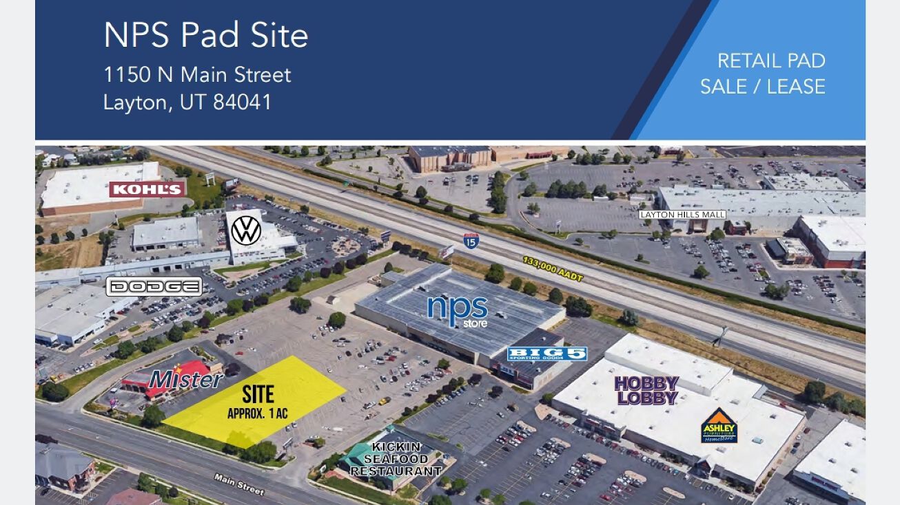 1150 N Main St, Layton, UT 84041 Land for Sale NPS Pad Site Layton