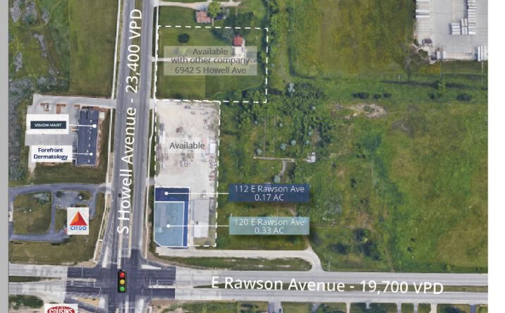 Pictures of Land property located at 112 E Rawson Avenue, Oak Creek, WI 53154, 120 E Rawson Avenue, Oak Creek, WI 53154 for sales - image #1