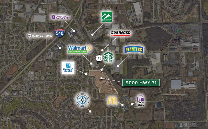 Pictures of Land property located at 9000 U. S. Hwy 71, Fort Smith, AR 72908 for sales - image #1