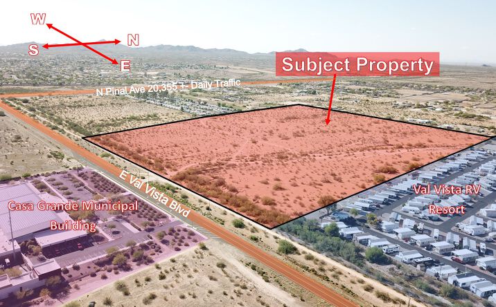 Pictures of Land property located at 360 W Val Vista Blvd, Casa Grande, AZ 85122 for sales - image #1