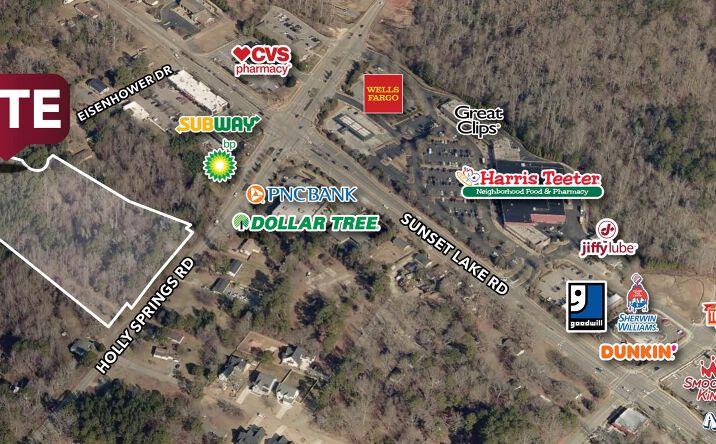 Pictures of Land property located at 9890 Holly Springs Rd, Holly Springs, NC 27540 for sales - image #1
