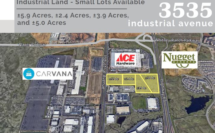 Pictures of Land property located at 3535 Industrial Ave, Rocklin, CA 95765 for sales - image #1