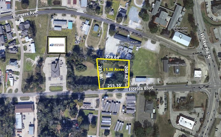 Pictures of Land property located at 10103 Florida Blvd, Walker, LA 70785 for sales - image #1