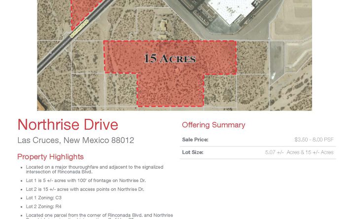 Pictures of Land property located at 15 Acres on Northrise, Las Cruces, NM 88011 for sales - image #1