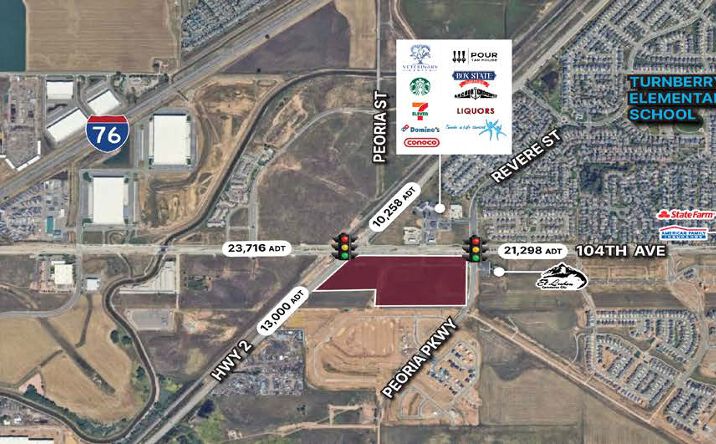 Pictures of Retail, Office, Land property located at 104th Avenue and Highway 2 SEC, Commerce City, CO 80022 for sales - image #1