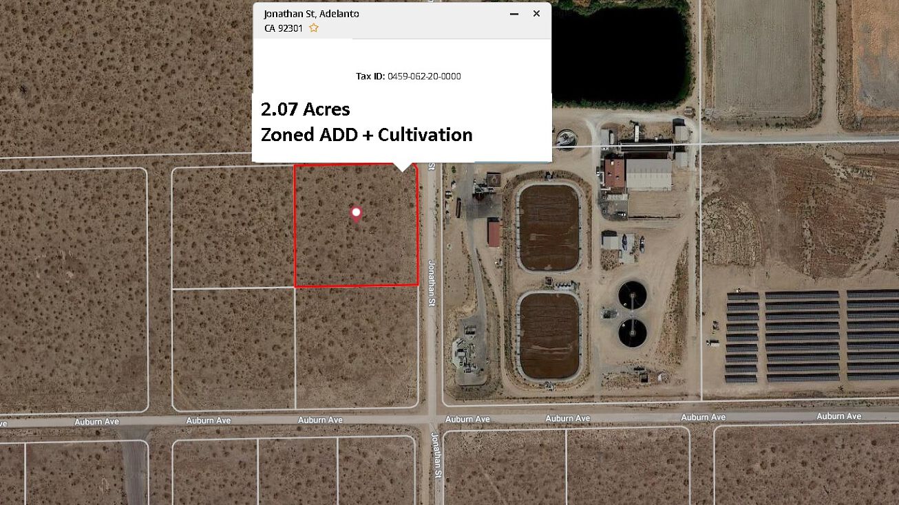 19000 Jonathan St, Adelanto, CA 92301 Land for Sale APN 0459062