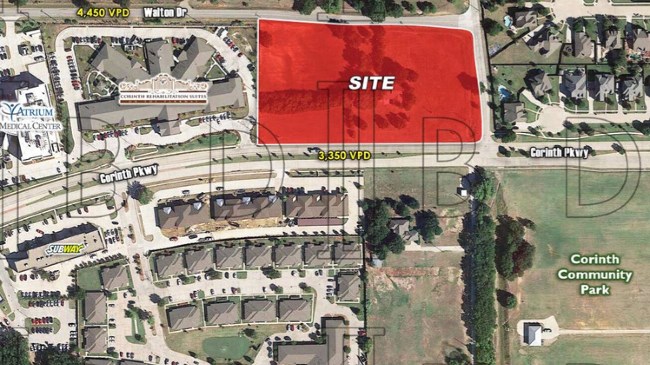 3410 Walton Drive, Corinth, TX 76208 Land for Sale NWC Corinth