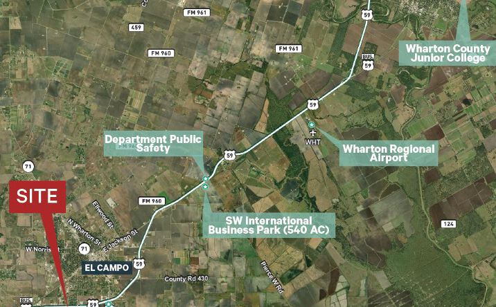 Pictures of Land property located at US 59 Frontage, El Campo, TX 77437 for sales - image #1