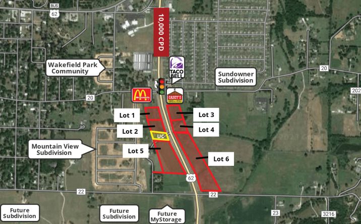 Pictures of Land property located at Lot 2 W Hwy 62, Prairie Grove, AR 72753 for sales - image #1