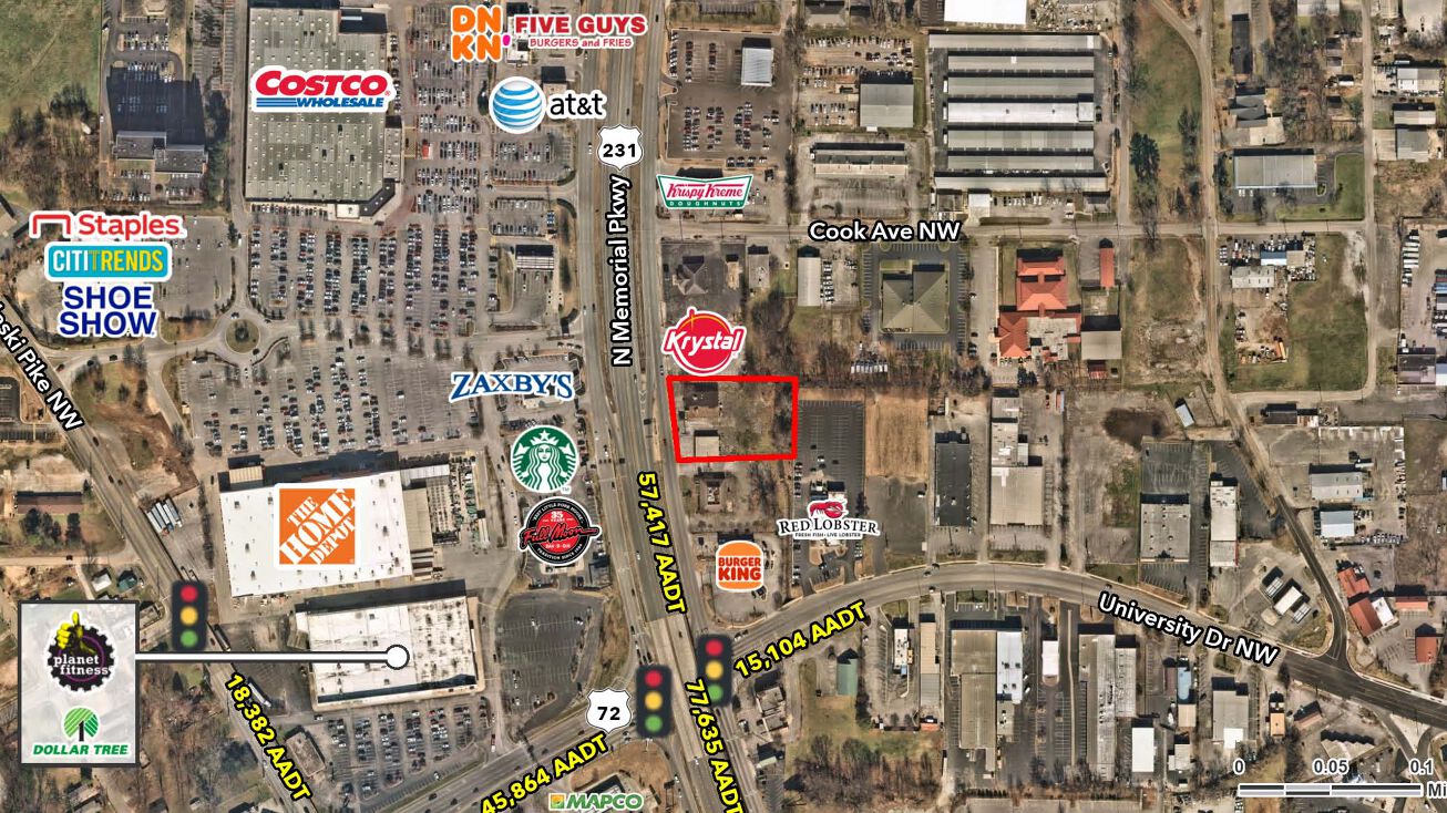 1012 & 1022 Memorial Parkway NW, Huntsville, AL 35801 Land for Sale