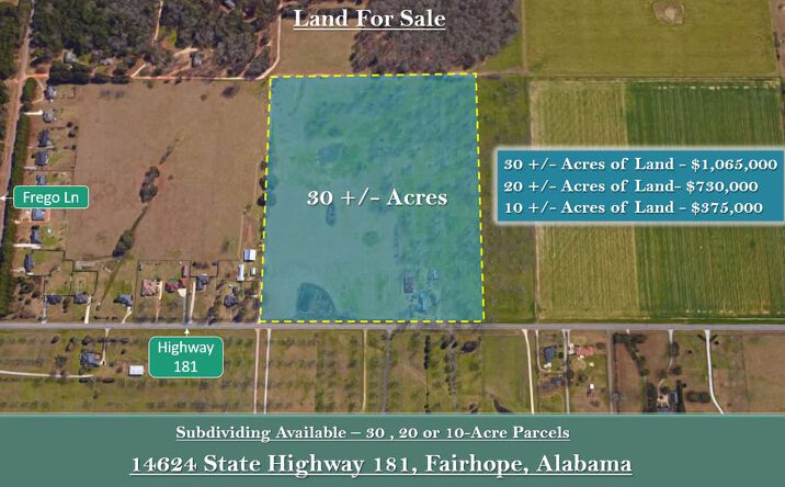 Pictures of Land property located at 14624 State Highway 181, Fairhope, AL 36532 for comps - image #1