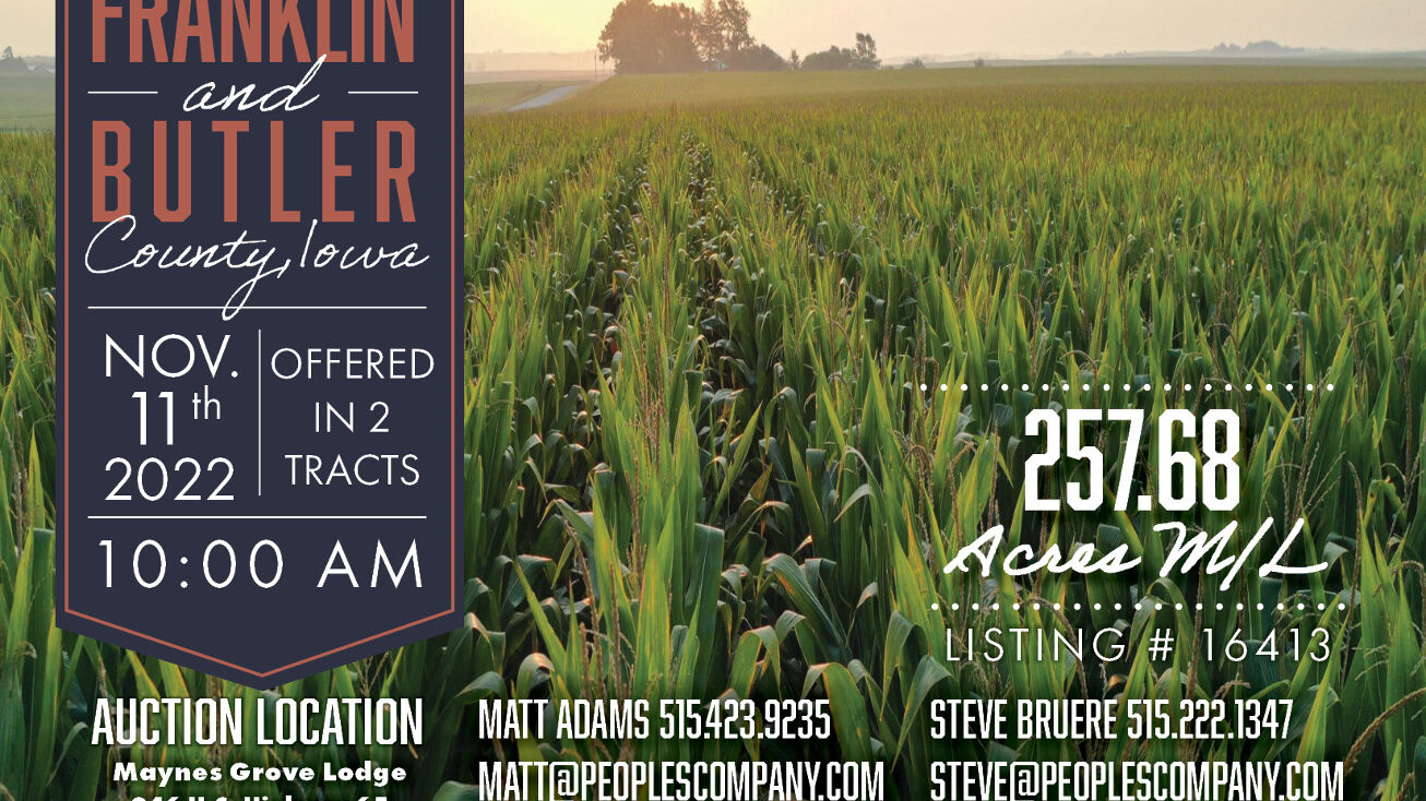 Franklin Ave, Ackley, IA 50601 Land for Sale 99.34 Acres M/L