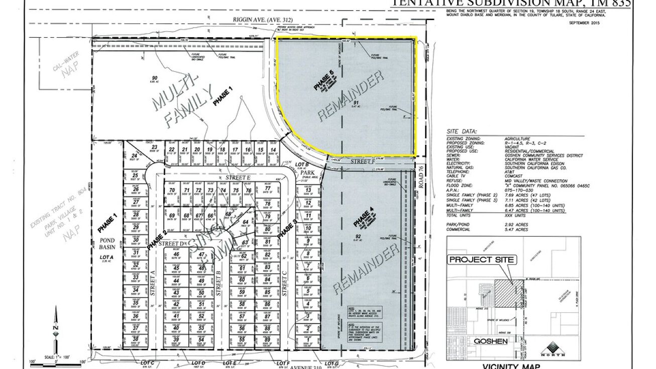 SW Corner of W. Riggin Ave. and Rd. 76, Visalia, CA 93291 Land for