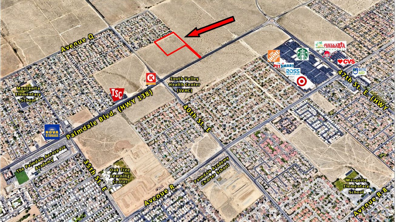 Palmdale Blvd near 40th St East, Palmdale, CA 93552 Land for Sale